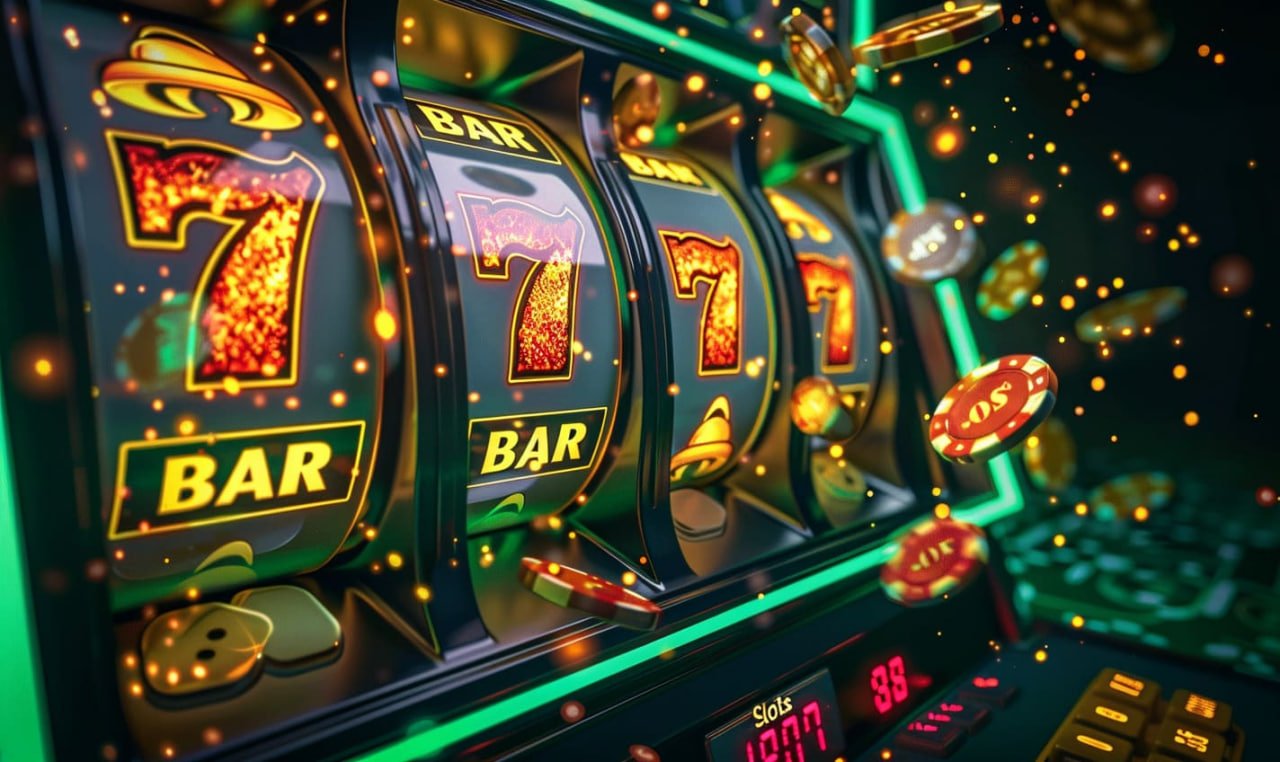 Layar interaktif pemain dengan chip digital dan tombol penempatan taruhan